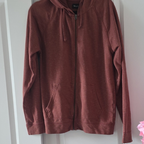 Hudson Jeans Men's Maroon Zip-Up Sweater - Picture 11 of 12